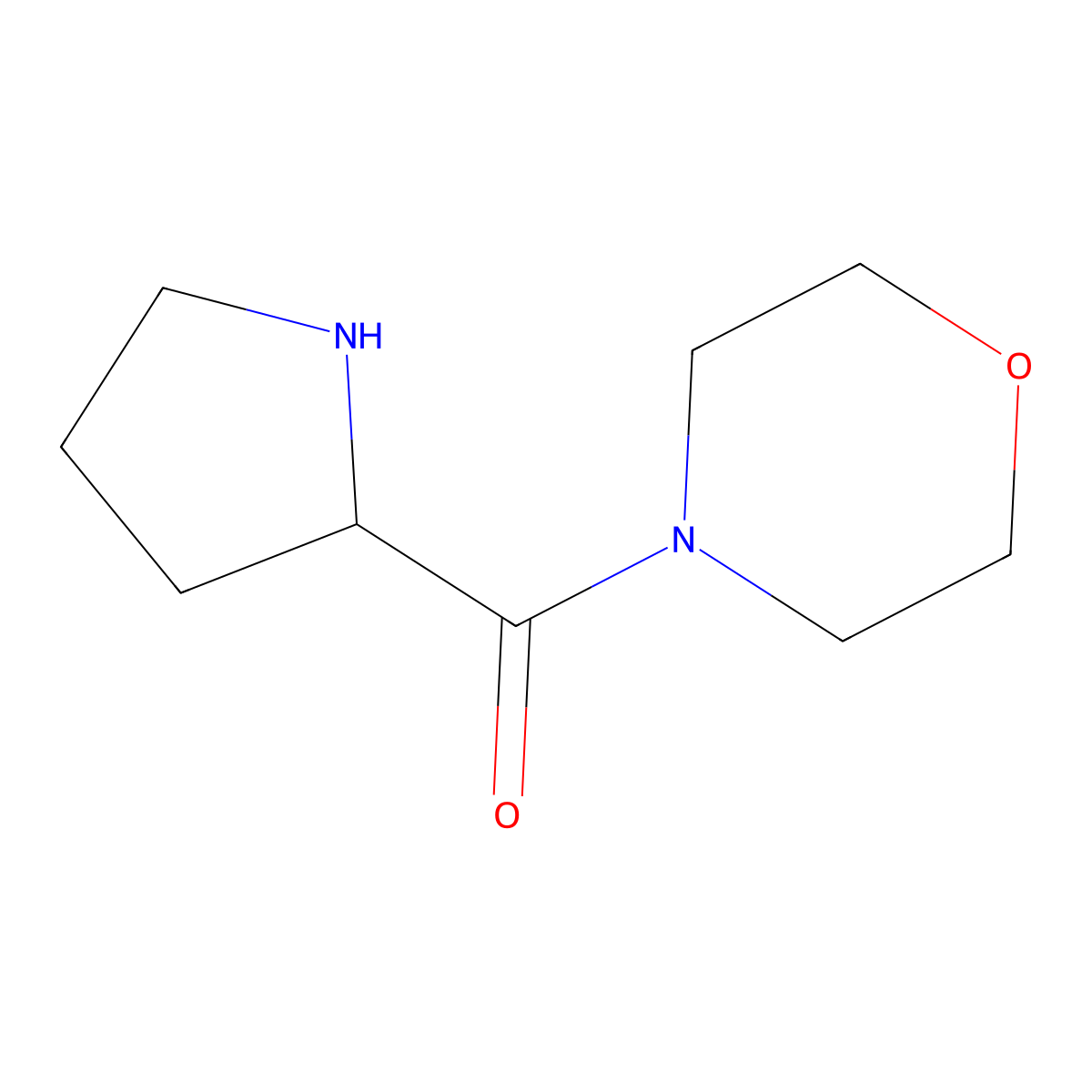 (R)-Morpholino(pyrrolidin-2-yl)methanone molecular structure, CAS 511295-97-9