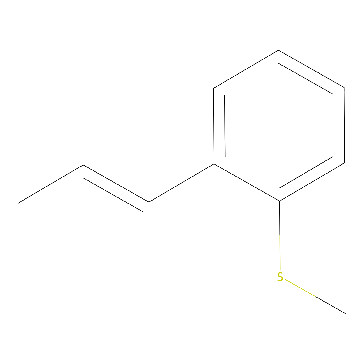 Benzene, 1-(methylthio)-2-(1-propenyl)-, (E)- molecular structure, CAS 51130-01-9