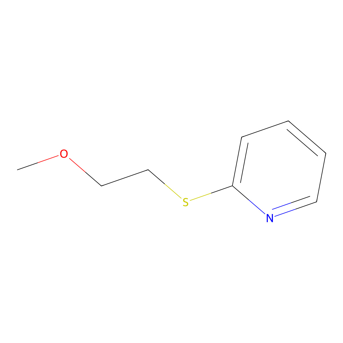 2-[(2-Methoxyethyl)thio]-pyridine molecular structure, CAS 511305-48-9