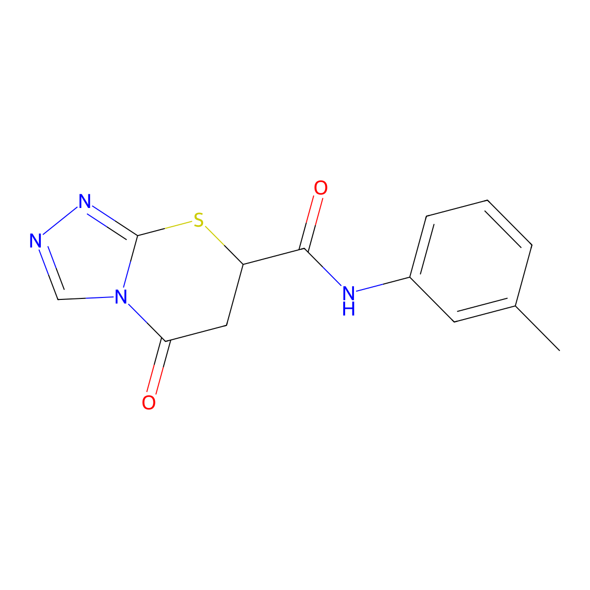 N-(3-methylphenyl)-5-oxo-6,7-dihydro-[1,2,4]triazolo[3,4-b][1,3]thiazine-7-carboxamide molecular structure, CAS 511309-70-9