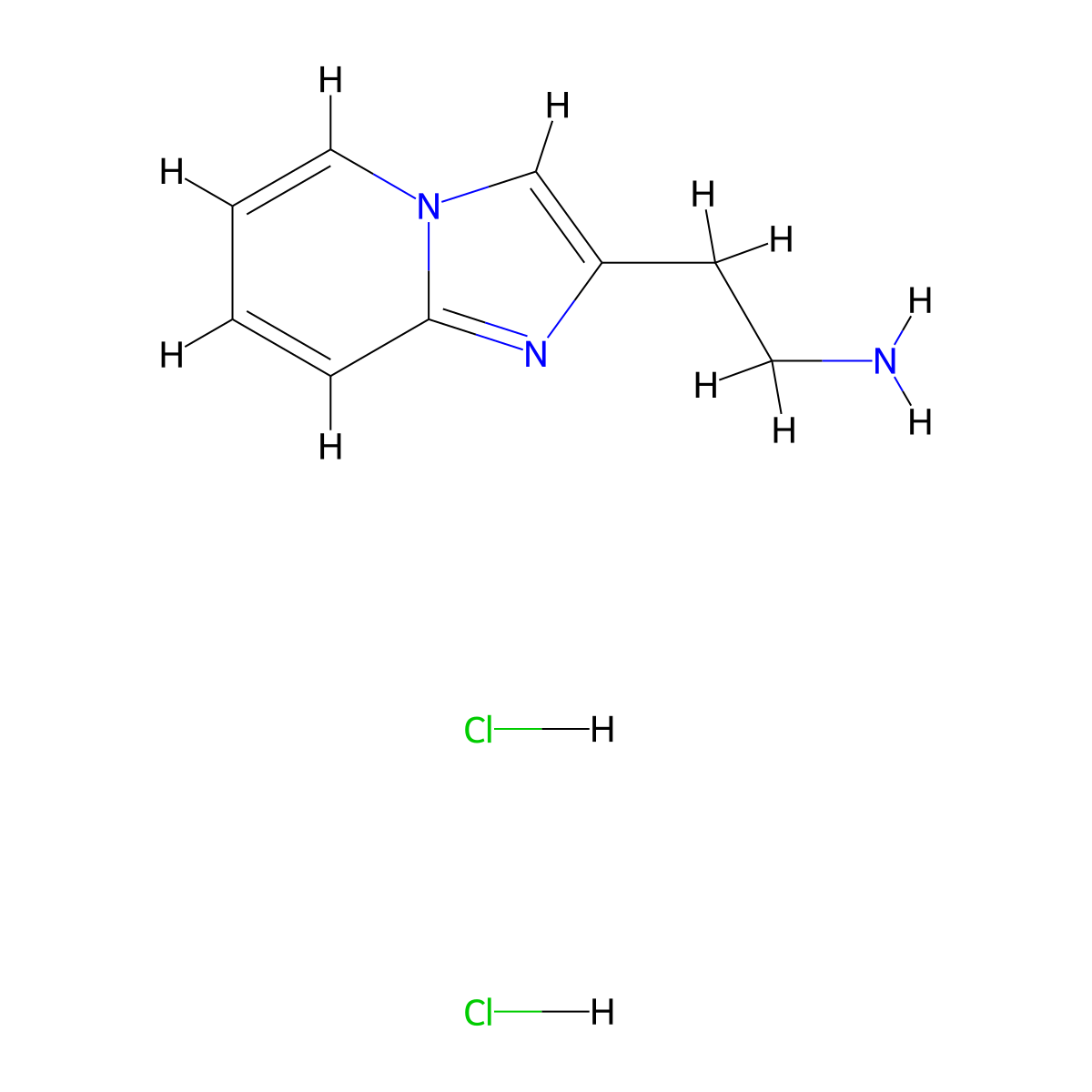 2-Imidazo[1,2-a]pyridin-2-yl-ethylamine dihydrochloride molecular structure, CAS 51132-02-6