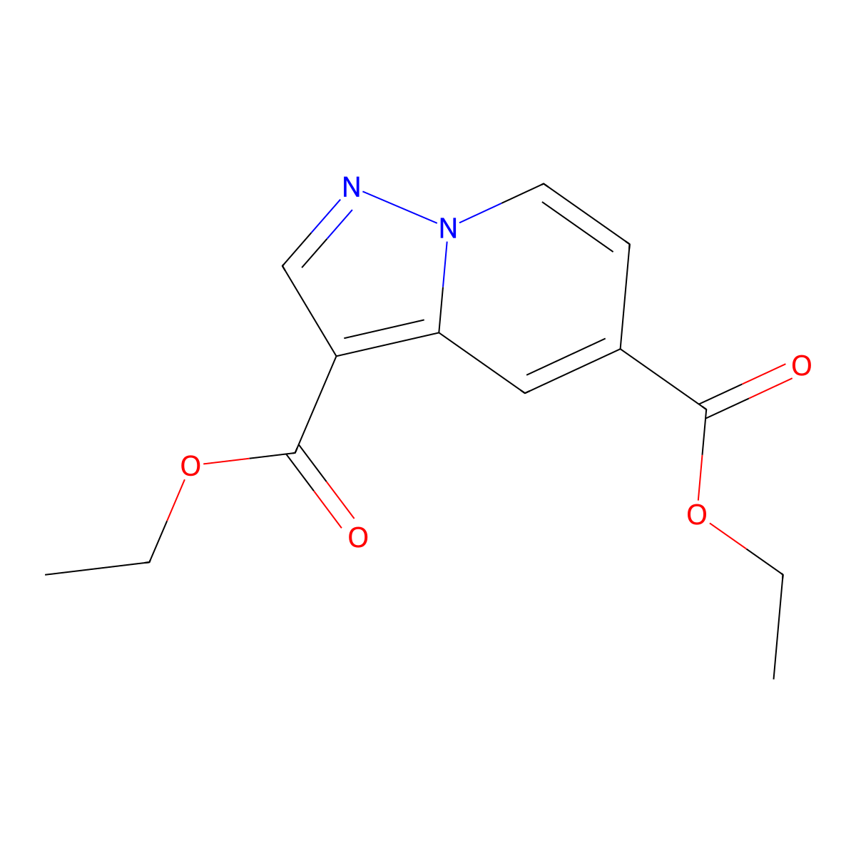 Diethyl pyrazolo[1,5-a]pyridine-3,5-dicarboxylate molecular structure, CAS 51135-72-9