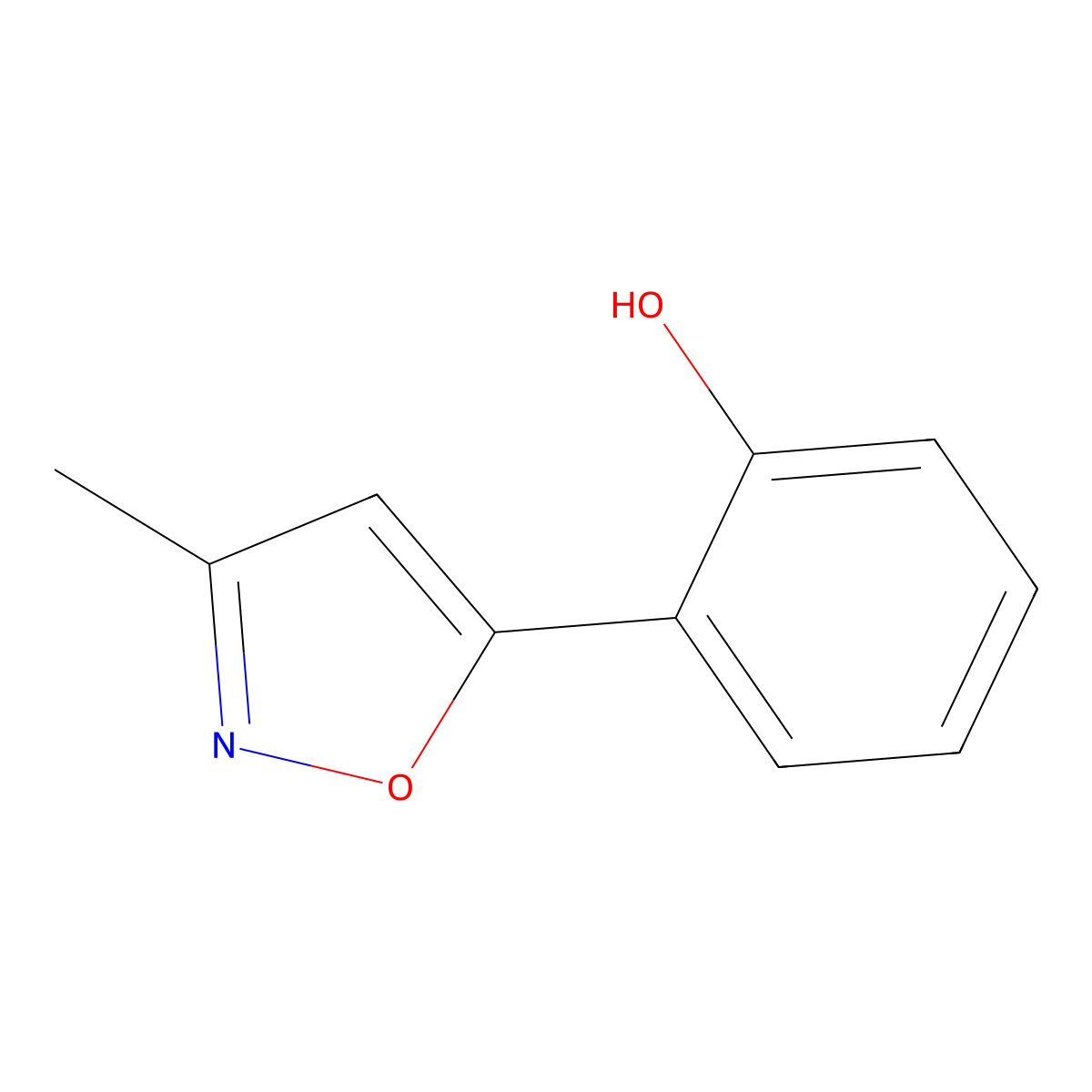 2-(3-Methylisoxazol-5-yl)phenol molecular structure, CAS 51138-49-9