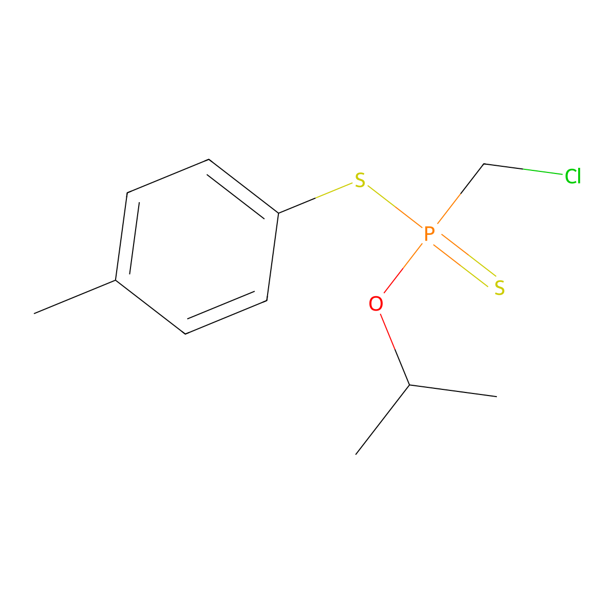 Phosphonodithioic acid, chloromethyl-, O-isopropyl S-(p-tolyl) ester molecular structure, CAS 5114-37-4