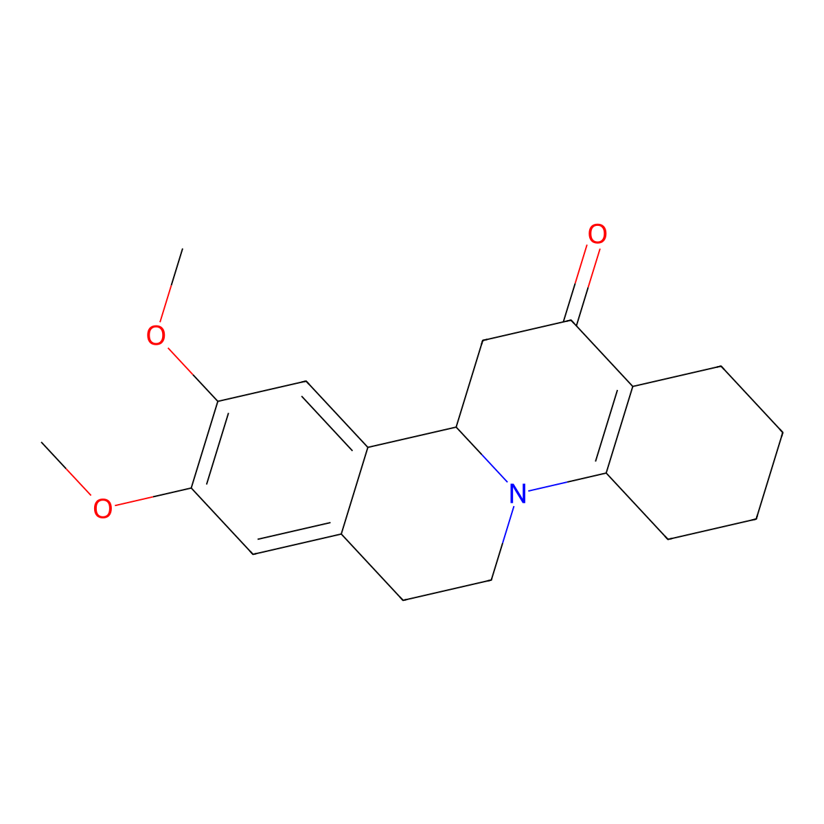 9,10-Dimethoxy-1,2,3,4,6,7,11b,12-octahydro-13H-isoquino(2,1-a)quinolin-13-one molecular structure, CAS 5114-73-8