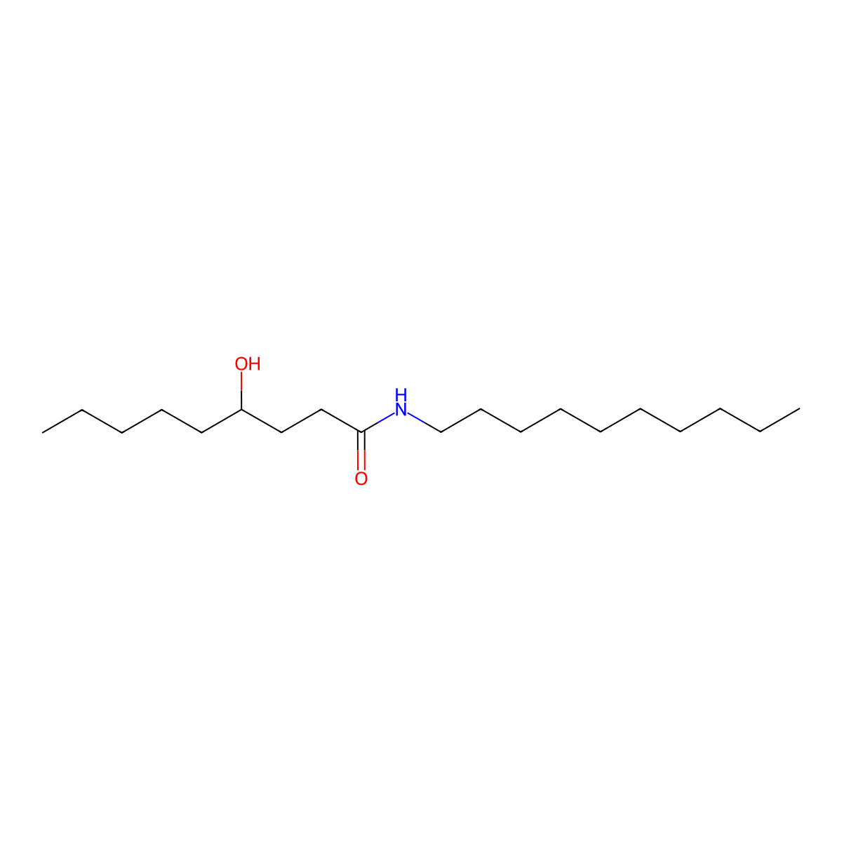 N-decyl-4-hydroxynonanamide molecular structure, CAS 5114-95-4