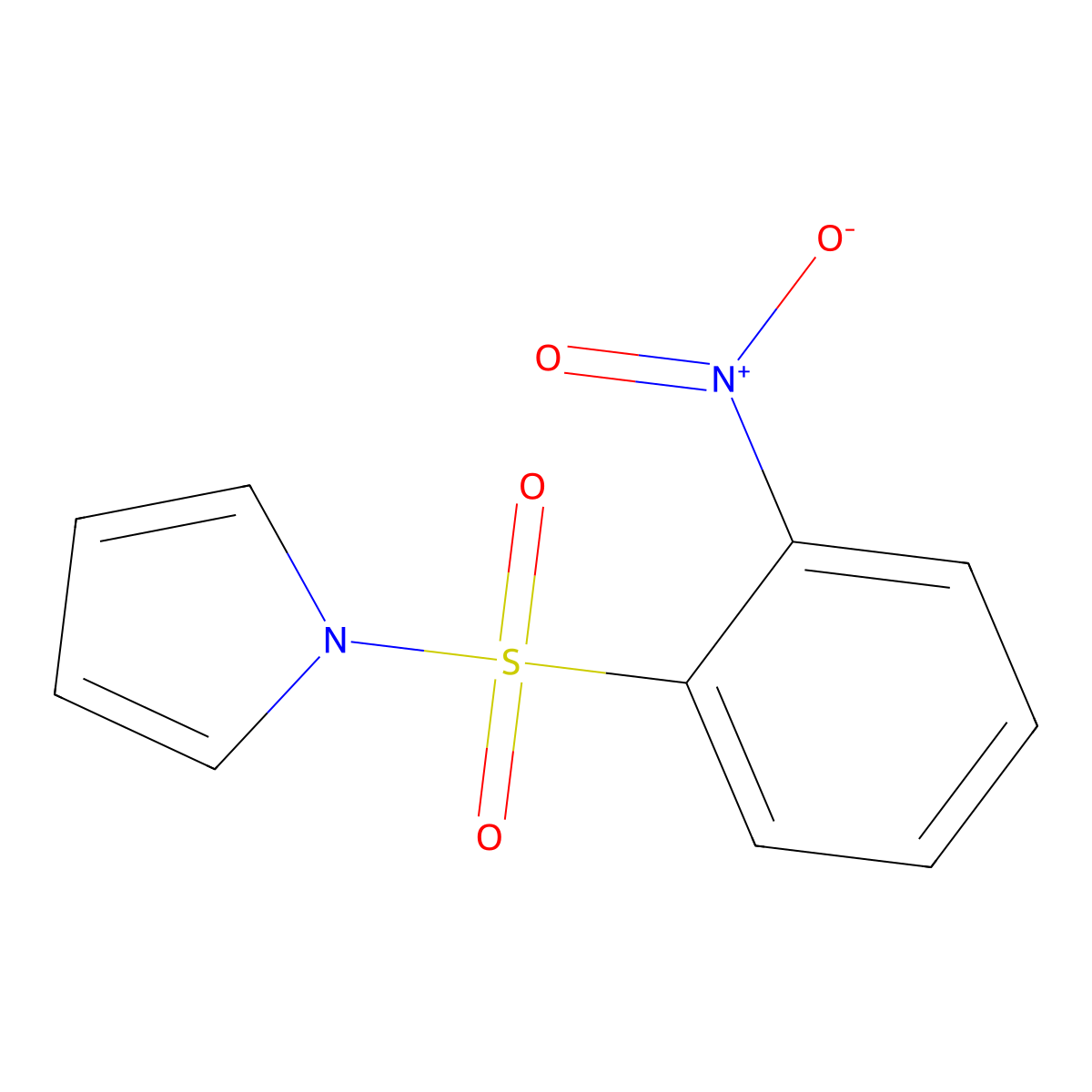 1-[(2-Nitrophenyl)sulfonyl]-1H-pyrrole molecular structure, CAS 51144-95-7