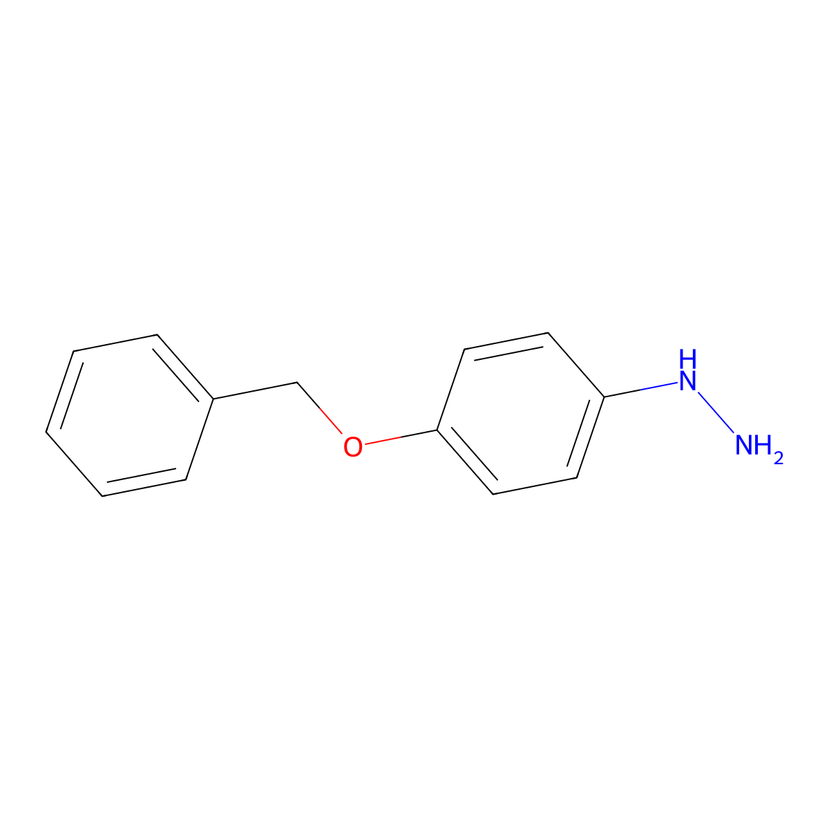 4-Benzyloxyphenylhydrazine molecular structure, CAS 51145-58-5
