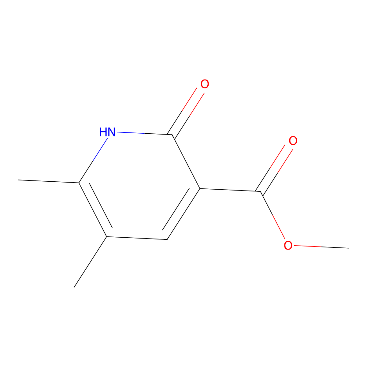 Methyl 5,6-dimethyl-2-oxo-1,2-dihydropyridine-3-carboxylate molecular structure, CAS 51146-07-7