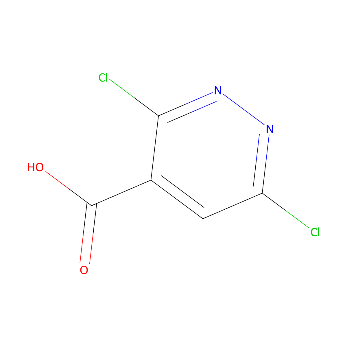 3,6-Dichloropyridazine-4-carboxylic acid molecular structure, CAS 51149-08-7
