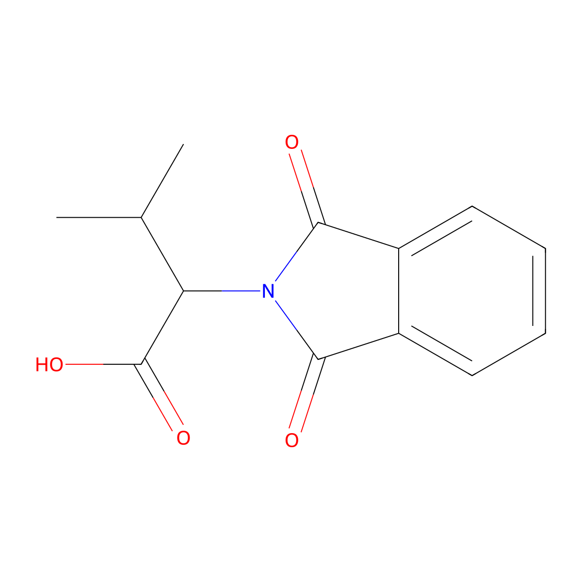 2-(1,3-dioxo-2,3-dihydro-1H-isoindol-2-yl)-3-methylbutanoic acid molecular structure, CAS 5115-65-1