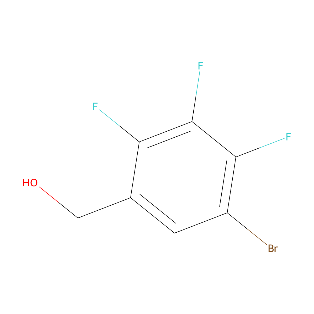 (5-Bromo-2,3,4-trifluorophenyl)methanol molecular structure, CAS 511511-02-7