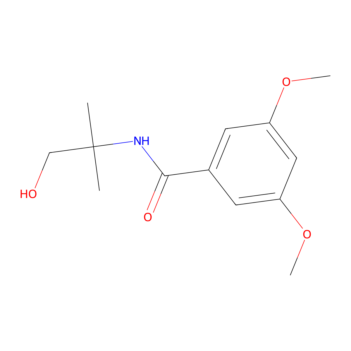 N-(2-hydroxy-1,1-dimethylethyl)-3,5-dimethoxybenzamide molecular structure, CAS 511514-05-9