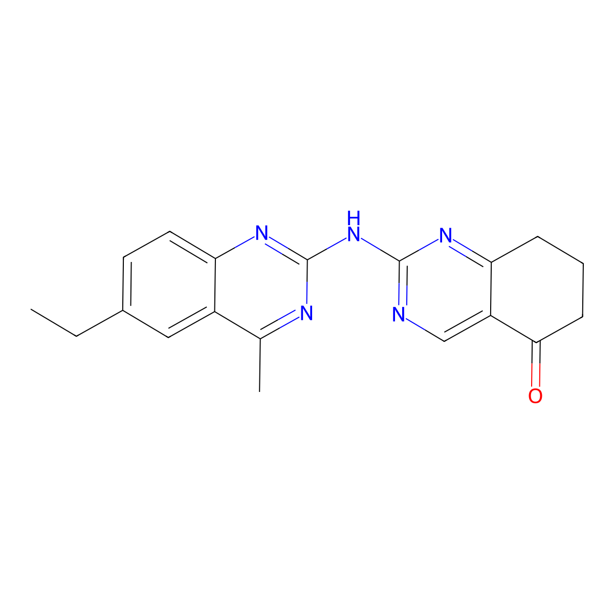 2-(6-Ethyl-4-methyl-quinazolin-2-ylamino)-7,8-dihydro-6H-quinazolin-5-one molecular structure, CAS 511514-70-8