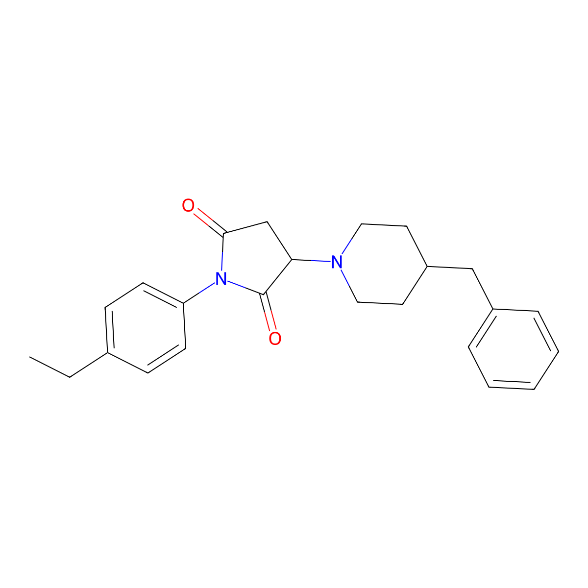 3-(4-Benzylpiperidin-1-yl)-1-(4-ethylphenyl)pyrrolidine-2,5-dione molecular structure, CAS 511515-29-0