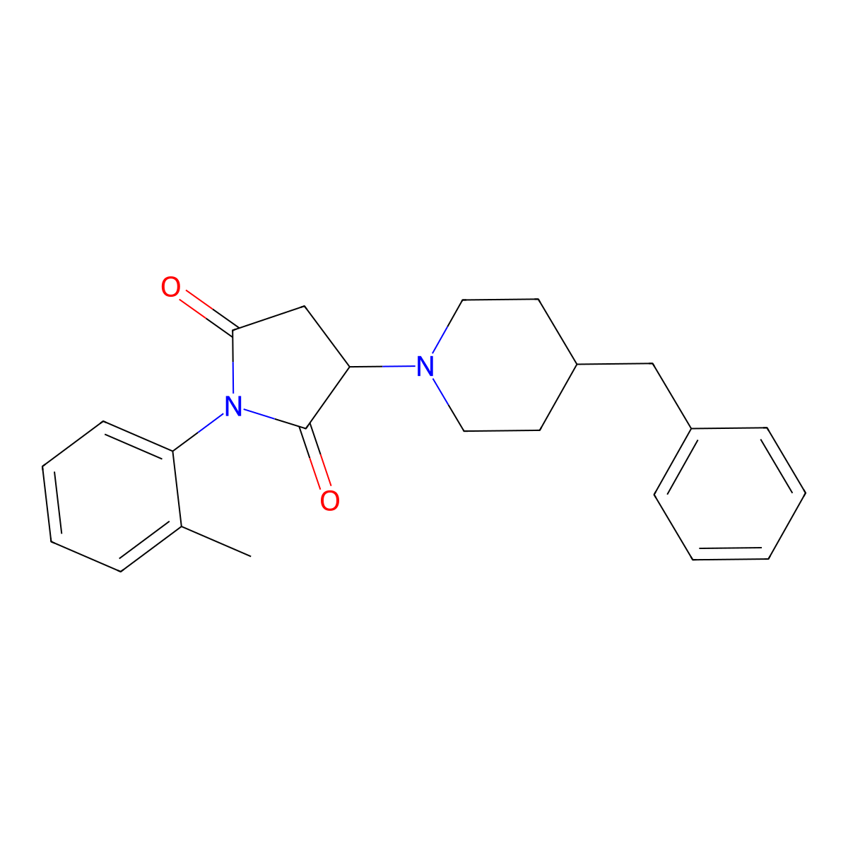 3-(4-Benzylpiperidin-1-yl)-1-(2-methylphenyl)pyrrolidine-2,5-dione molecular structure, CAS 511515-31-4