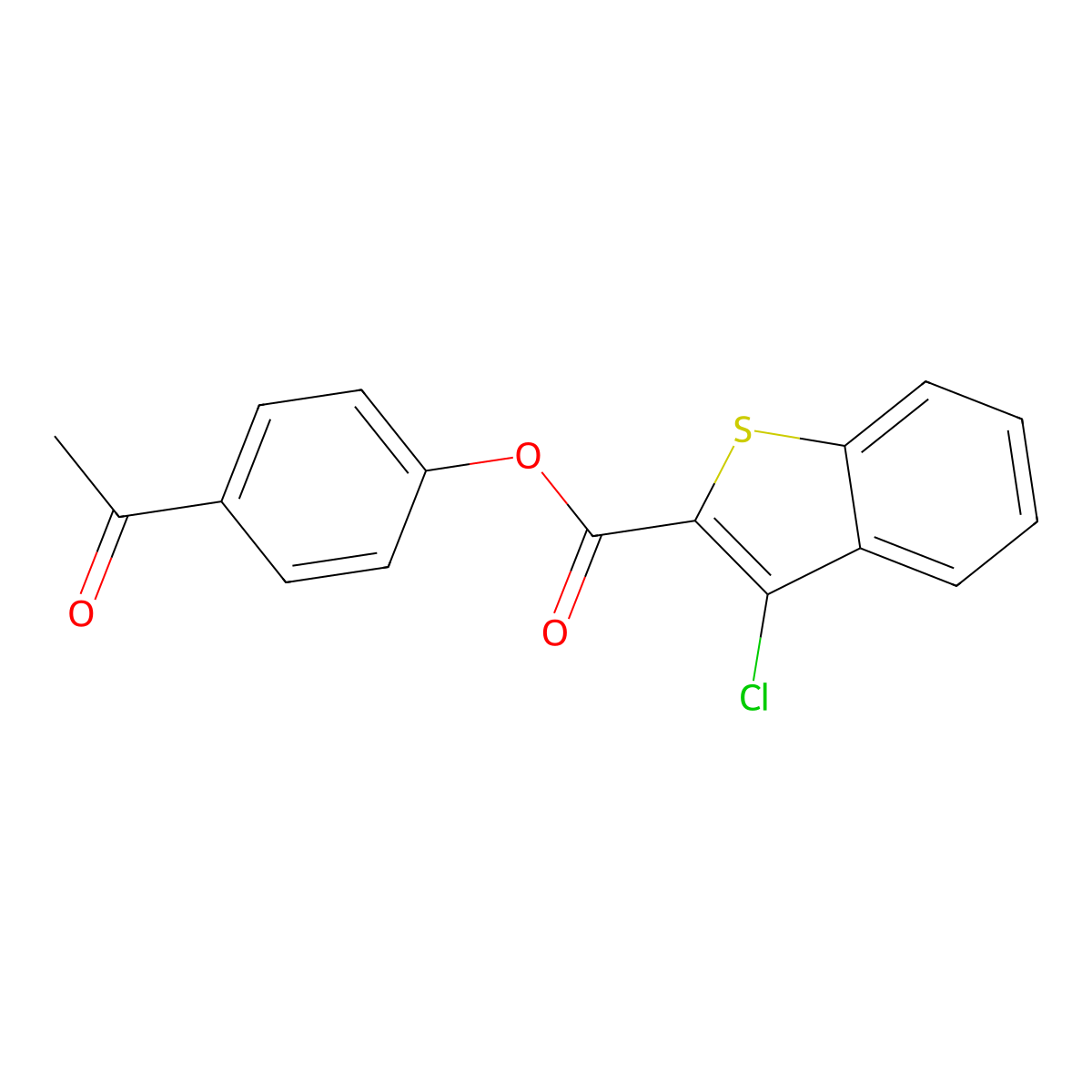 4-Acetylphenyl 3-chloro-1-benzothiophene-2-carboxylate molecular structure, CAS 511516-06-6