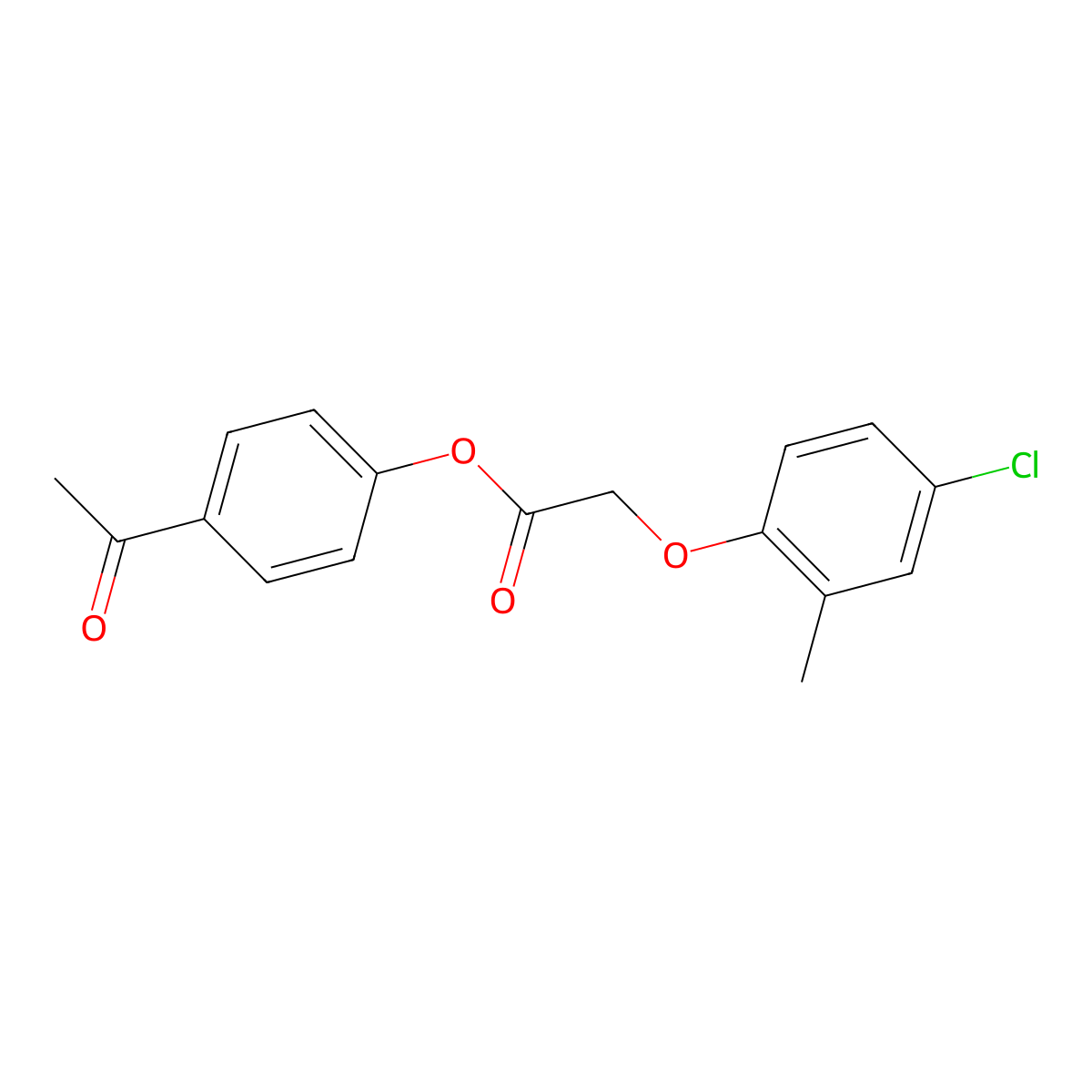 4-Acetylphenyl (4-chloro-2-methylphenoxy)acetate molecular structure, CAS 511516-11-3