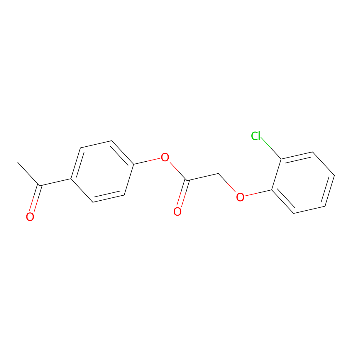 4-Acetylphenyl (2-chlorophenoxy)acetate molecular structure, CAS 511516-26-0