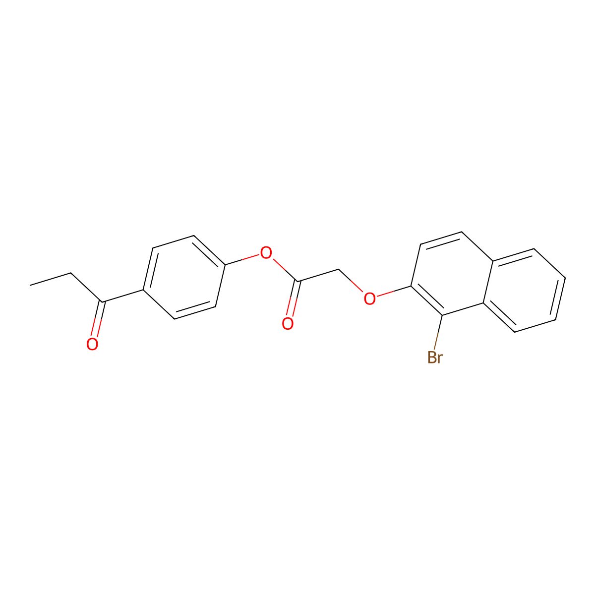 4-Propanoylphenyl 2-(1-bromo-2-naphthyloxy)acetate molecular structure, CAS 511516-42-0