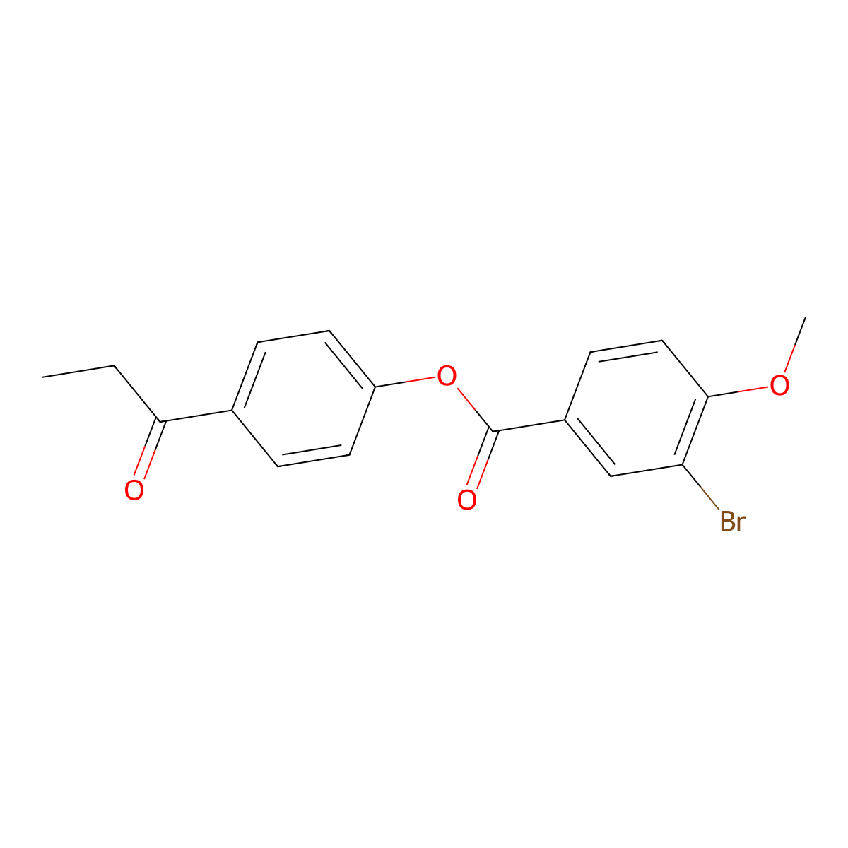 4-Propionylphenyl 3-bromo-4-methoxybenzoate molecular structure, CAS 511516-46-4