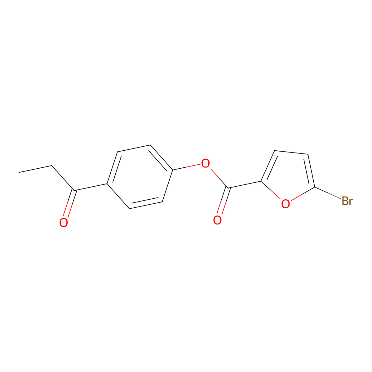 4-Propionylphenyl 5-bromo-2-furoate molecular structure, CAS 511516-47-5