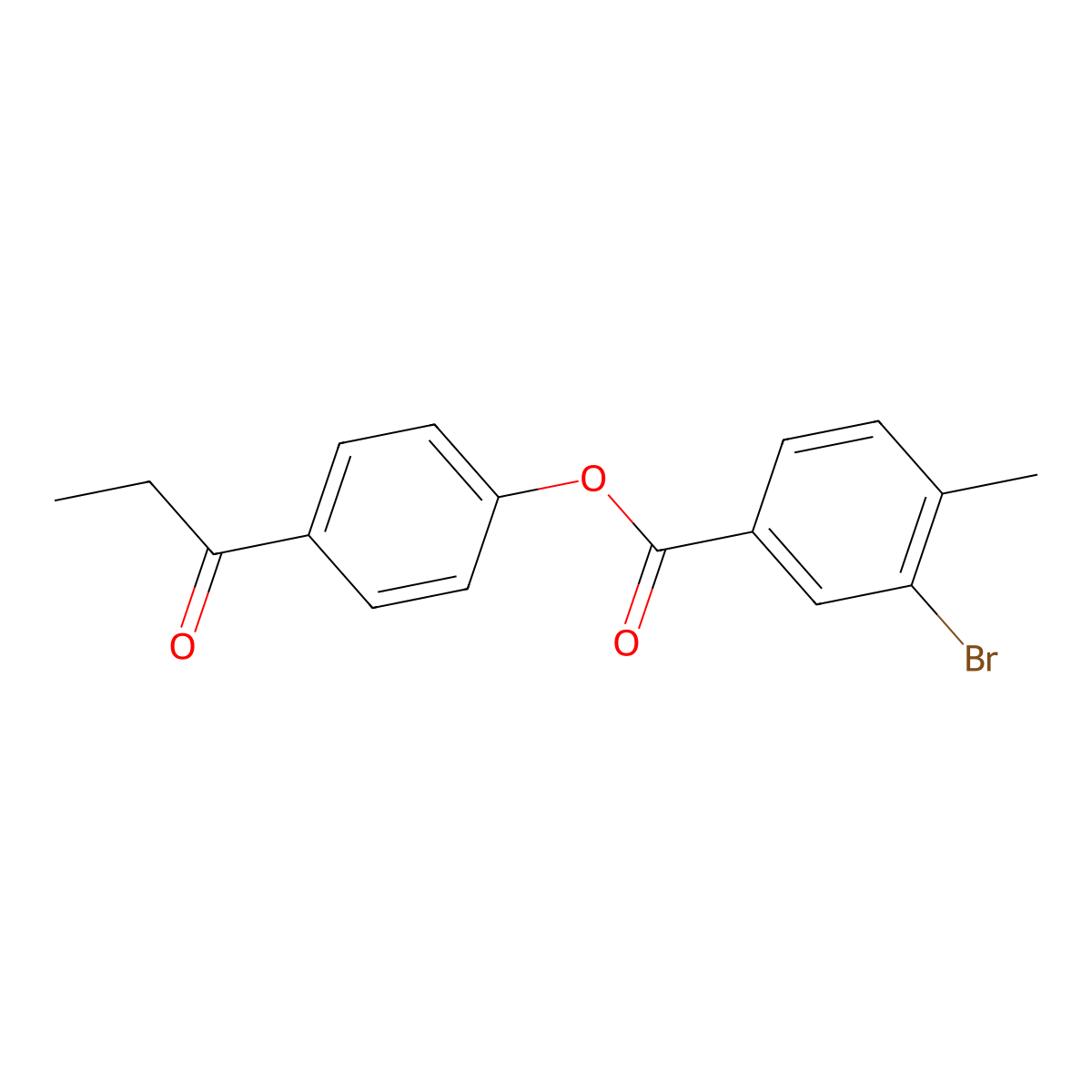 4-Propanoylphenyl 3-bromo-4-methylbenzoate molecular structure, CAS 511516-50-0