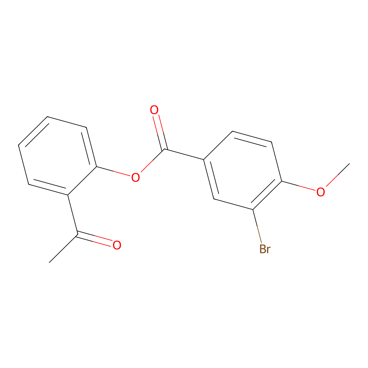 2-Acetylphenyl 3-bromo-4-methoxybenzoate molecular structure, CAS 511516-70-4
