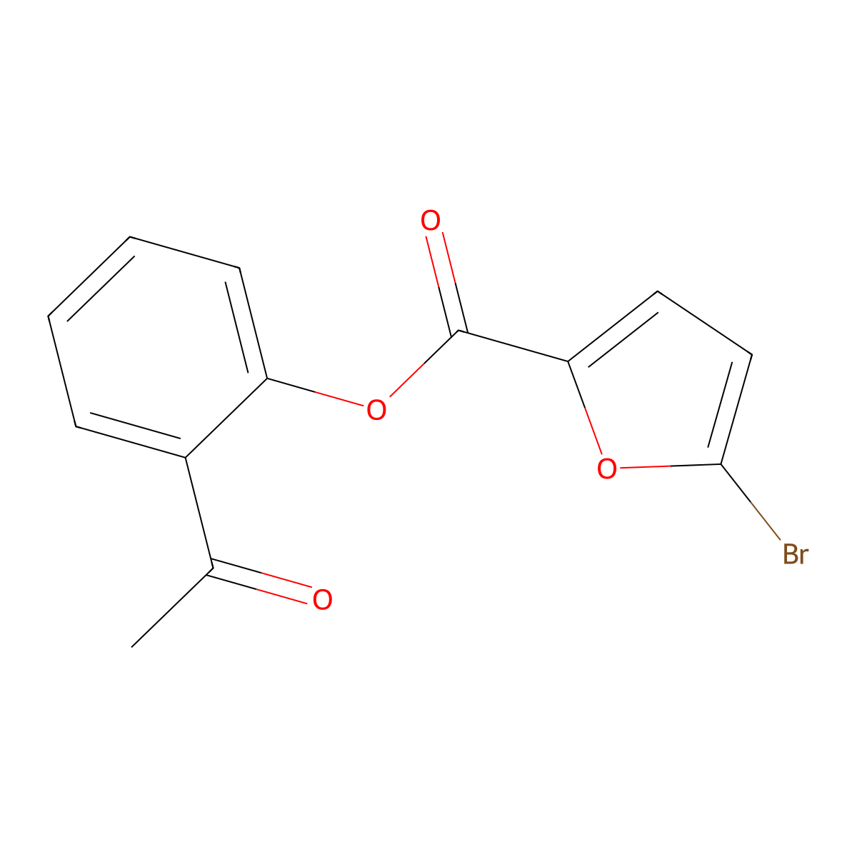 2-Acetylphenyl 5-bromo-2-furoate molecular structure, CAS 511516-71-5