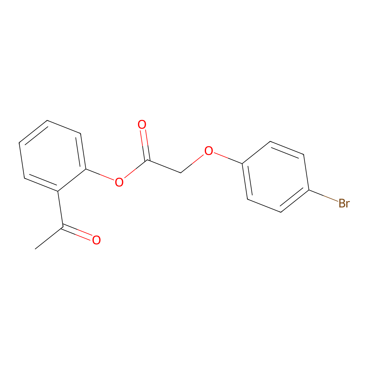 2-Acetylphenyl (4-bromophenoxy)acetate molecular structure, CAS 511516-74-8