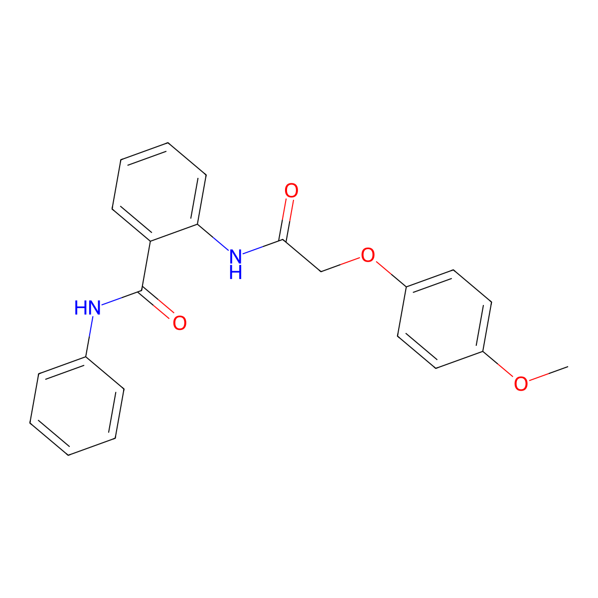 2-[[2-(4-methoxyphenoxy)acetyl]amino]-N-phenylbenzamide molecular structure, CAS 511517-76-3