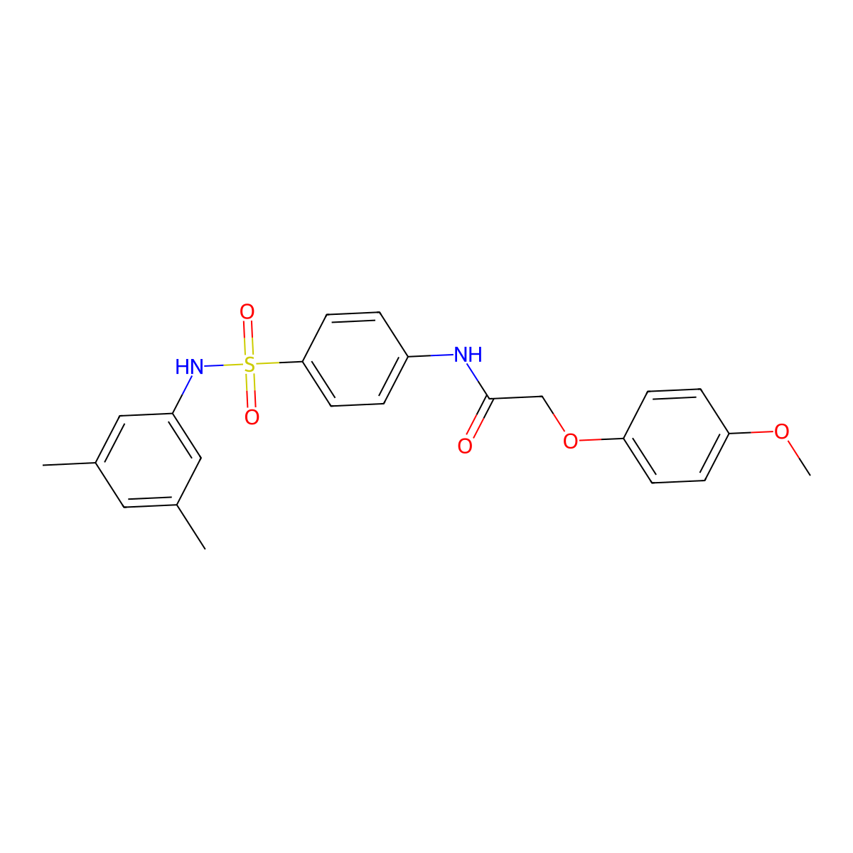N-[4-[(3,5-dimethylphenyl)sulfamoyl]phenyl]-2-(4-methoxyphenoxy)acetamide molecular structure, CAS 511517-86-5