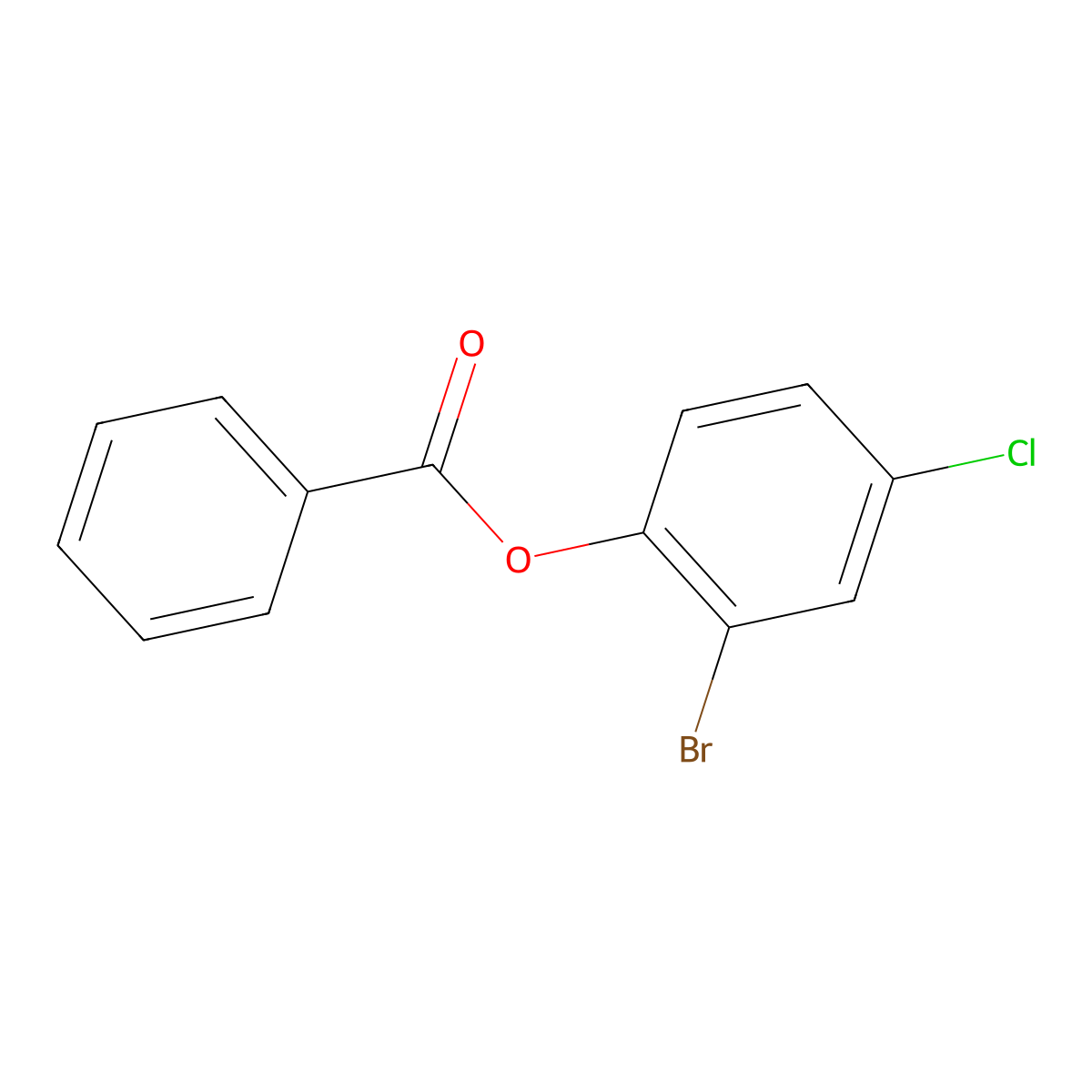 2-Bromo-4-chlorophenyl benzoate molecular structure, CAS 511518-14-2