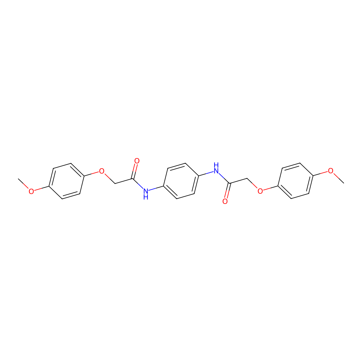 2-(4-methoxyphenoxy)-N-[4-[[2-(4-methoxyphenoxy)acetyl]amino]phenyl]acetamide molecular structure, CAS 511518-72-2