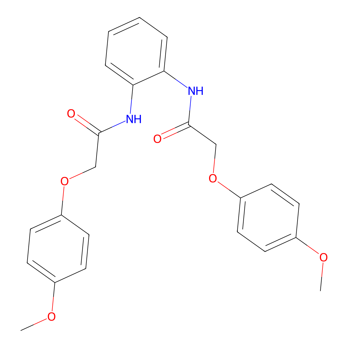 2-(4-methoxyphenoxy)-N-[2-[[2-(4-methoxyphenoxy)acetyl]amino]phenyl]acetamide molecular structure, CAS 511518-73-3