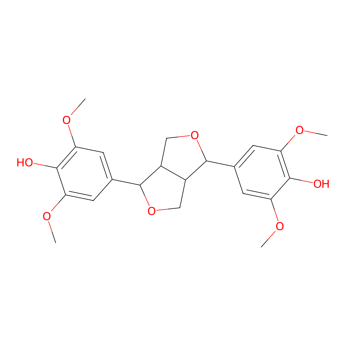 (+)-Episyringaresinol molecular structure, CAS 51152-20-6