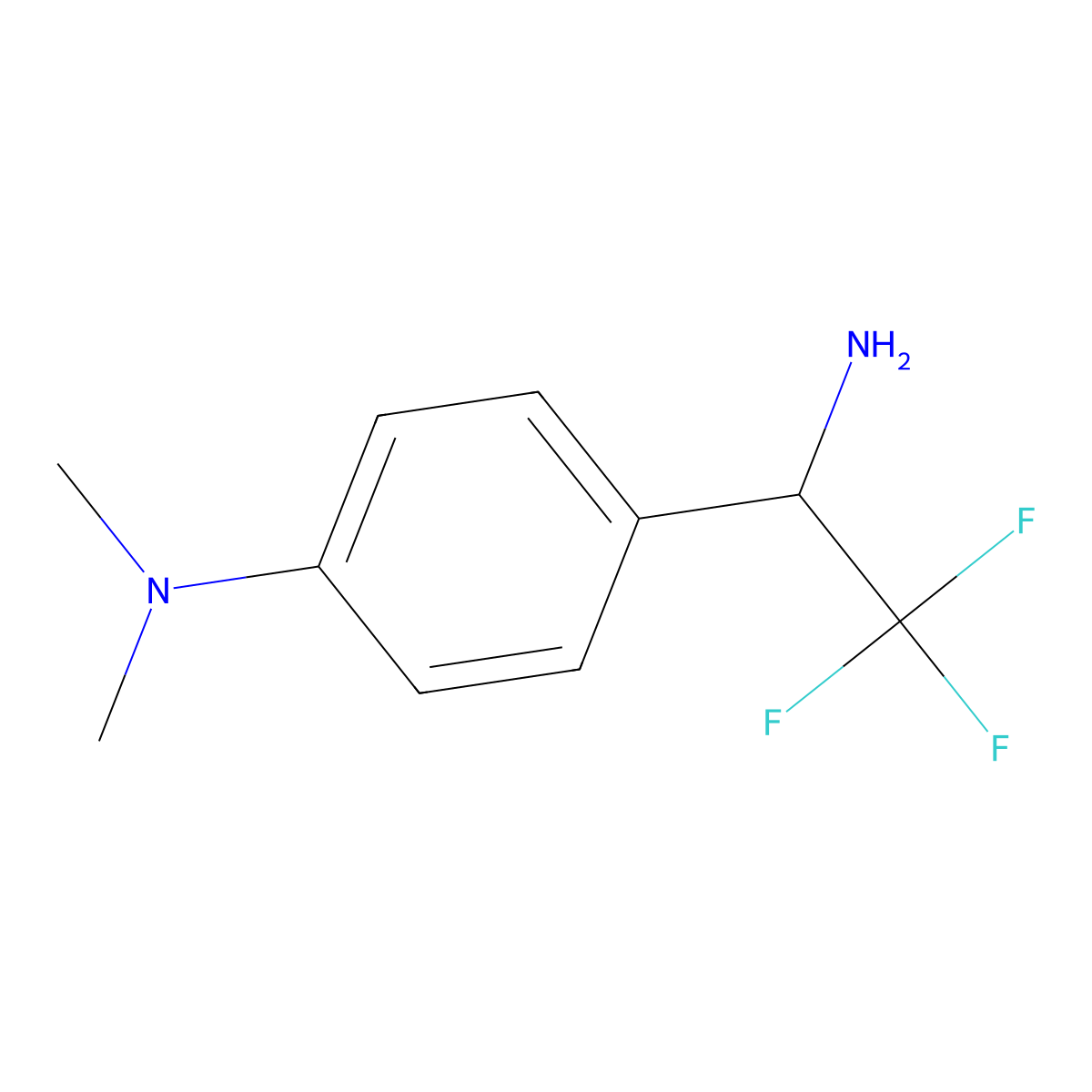 4-(1-Amino-2,2,2-trifluoroethyl)-N,N-dimethylaniline molecular structure, CAS 511522-41-1