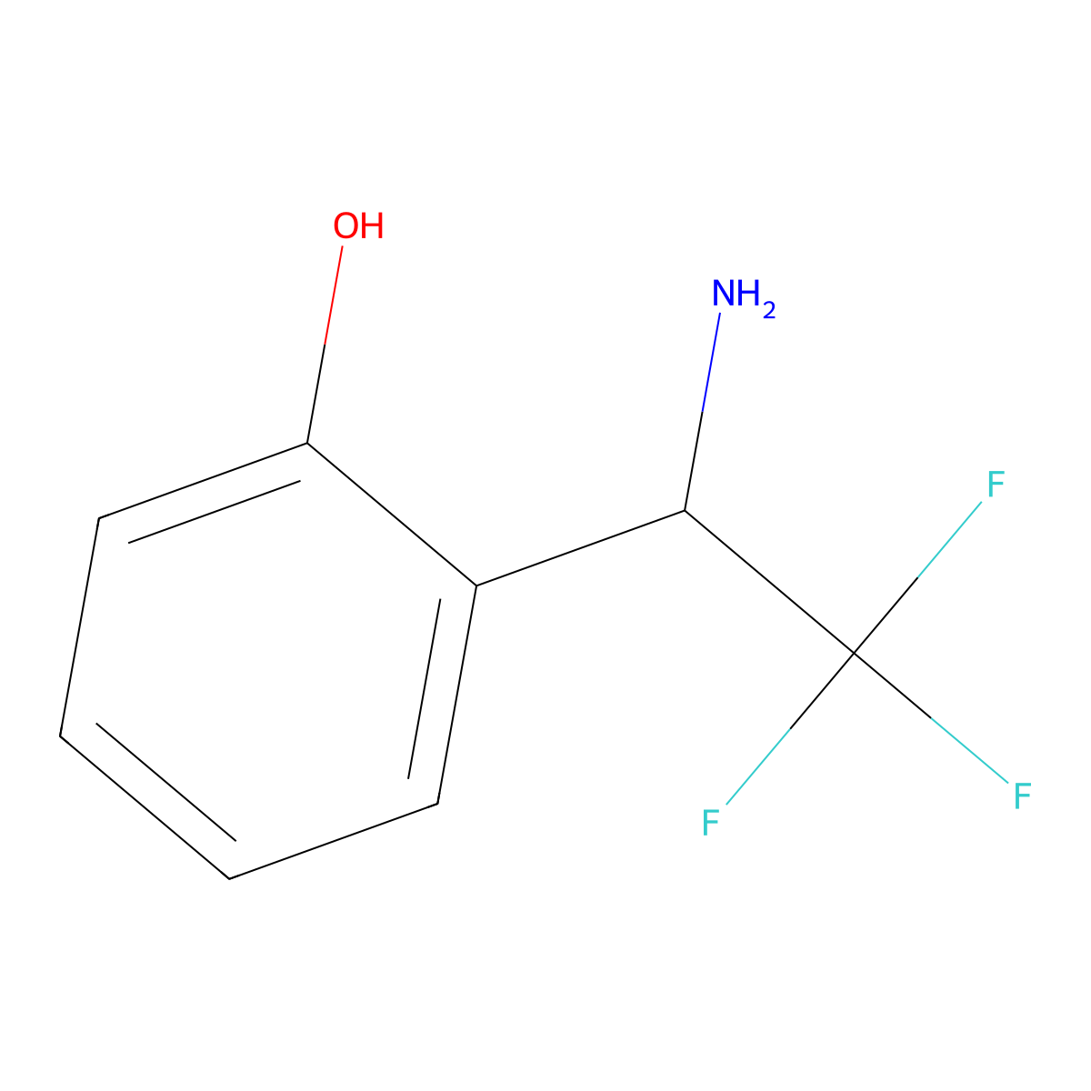 2-(1-Amino-2,2,2-trifluoroethyl)phenol molecular structure, CAS 511522-42-2