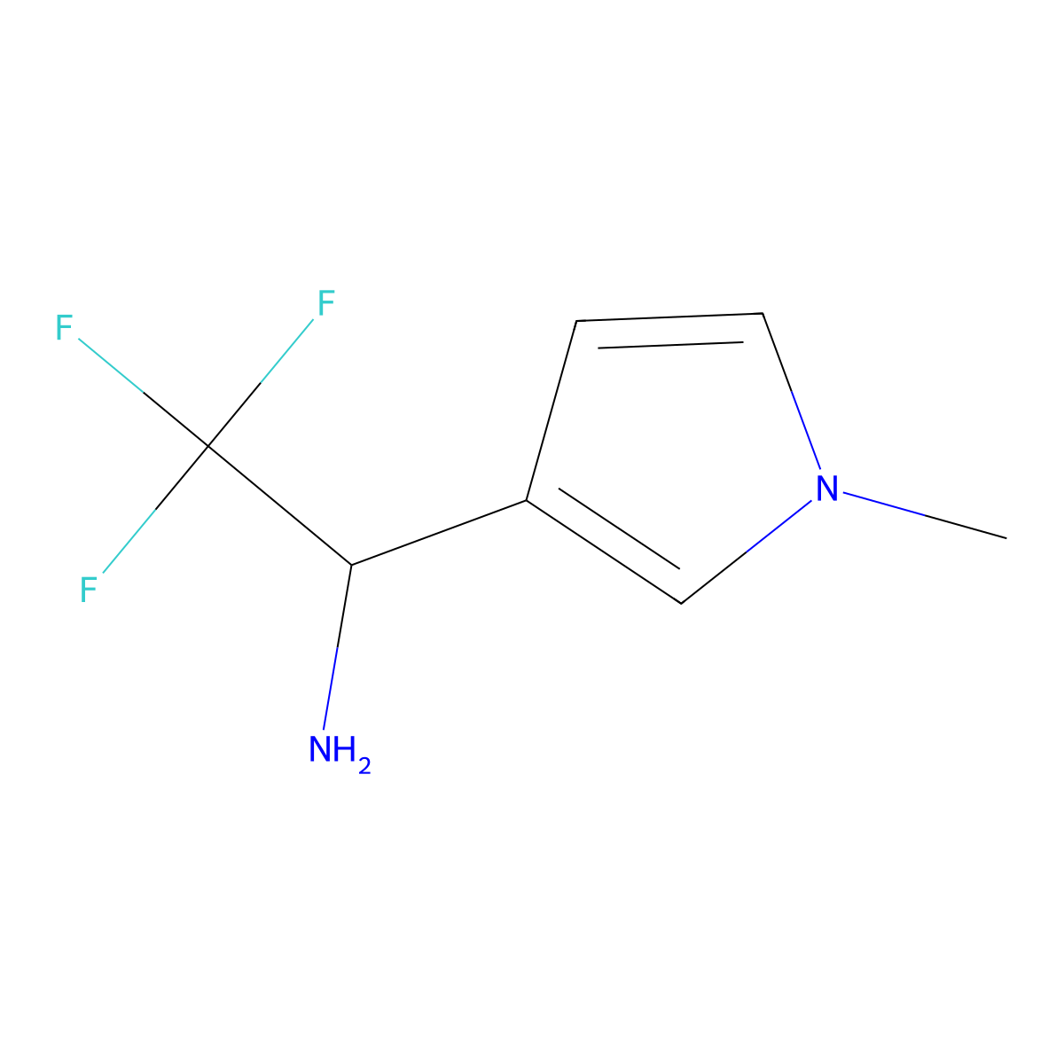 2,2,2-trifluoro-1-(1-methyl-1H-pyrrol-3-yl)ethan-1-amine molecular structure, CAS 511522-47-7