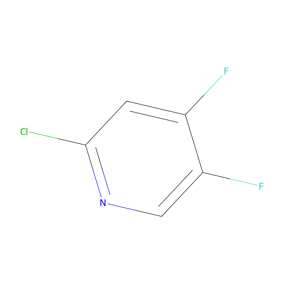 2-Chloro-4,5-difluoropyridine molecular structure, CAS 511522-70-6