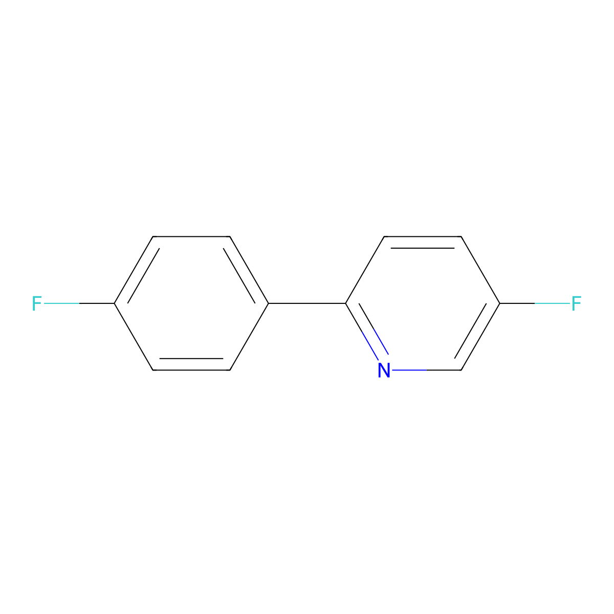 5-Fluoro-2-(4-fluorophenyl)pyridine molecular structure, CAS 511522-71-7