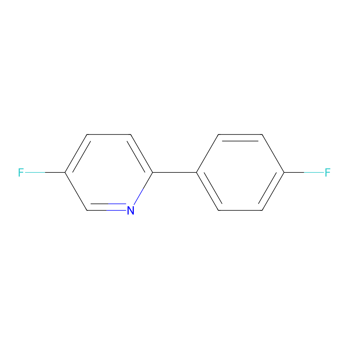 5-Fluoro-2-(4-fluorophenyl)pyridine molecular structure, CAS 511522-71-7