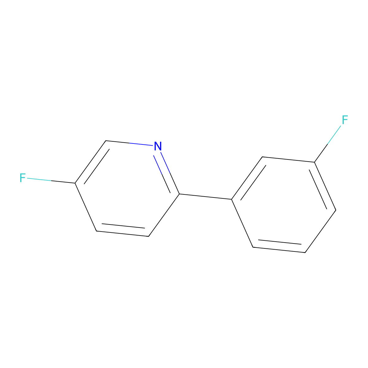 5-Fluoro-2-(3-fluorophenyl)pyridine molecular structure, CAS 511522-72-8