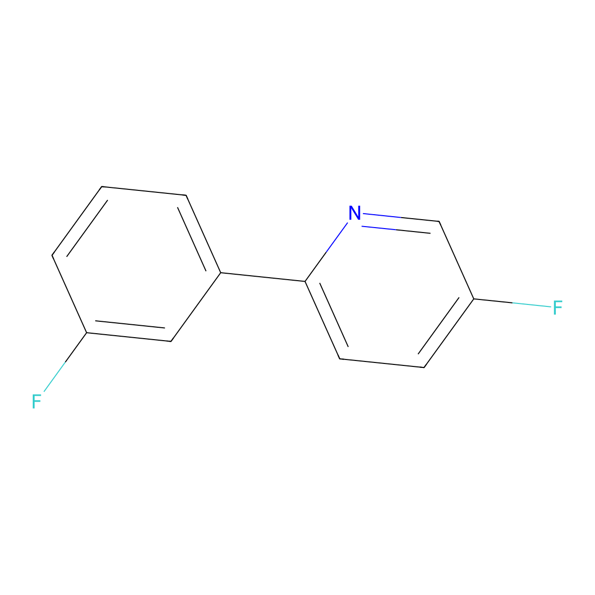 5-Fluoro-2-(3-fluorophenyl)pyridine molecular structure, CAS 511522-72-8
