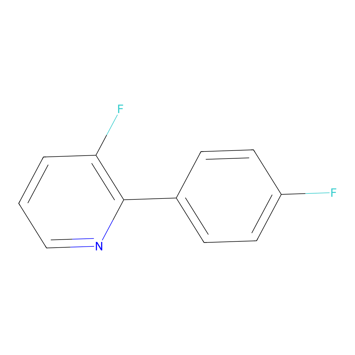 3-Fluoro-2-(4-fluorophenyl)pyridine molecular structure, CAS 511522-74-0