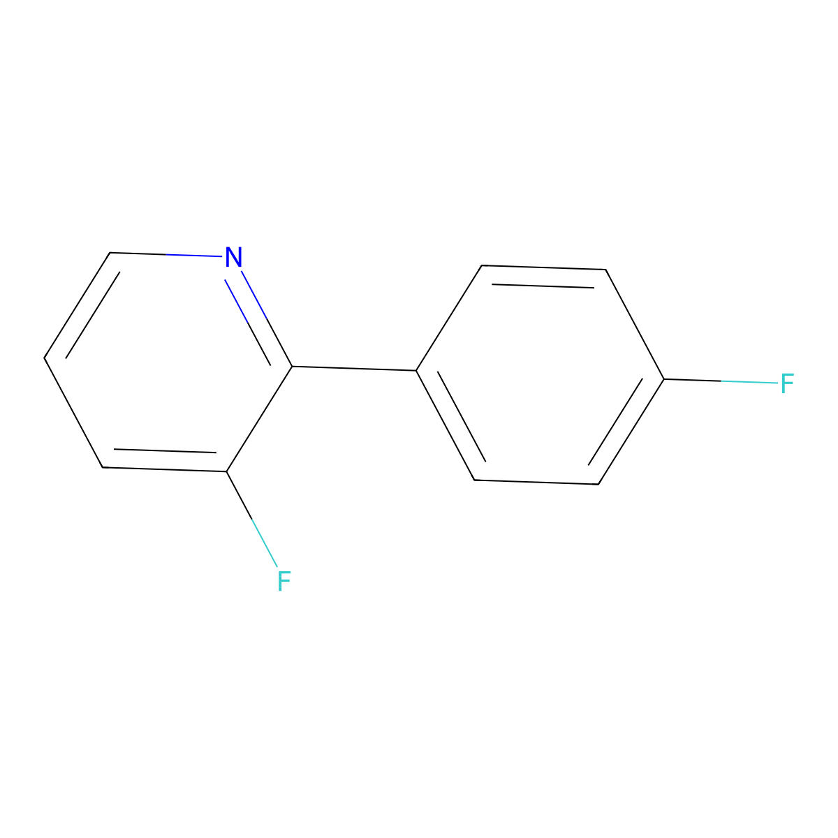 3-Fluoro-2-(4-fluorophenyl)pyridine molecular structure, CAS 511522-74-0