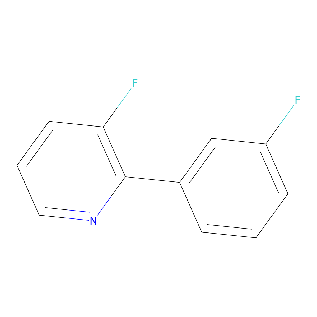 3-Fluoro-2-(3-fluorophenyl)pyridine molecular structure, CAS 511522-75-1