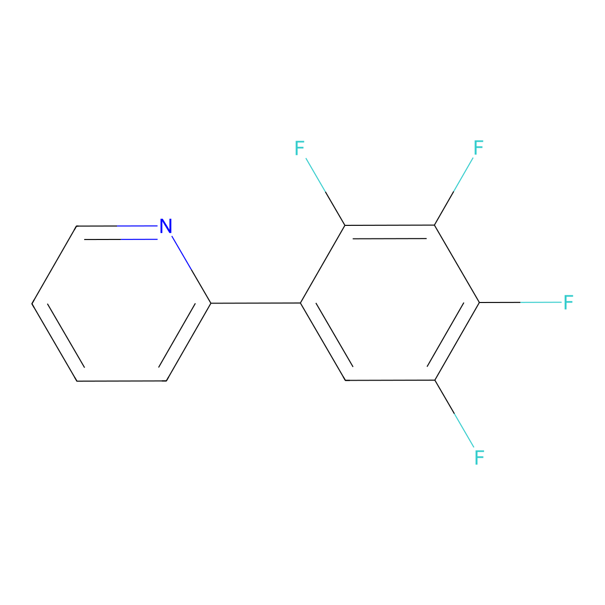 2-(2,3,4,5-Tetrafluorophenyl)pyridine molecular structure, CAS 511522-82-0