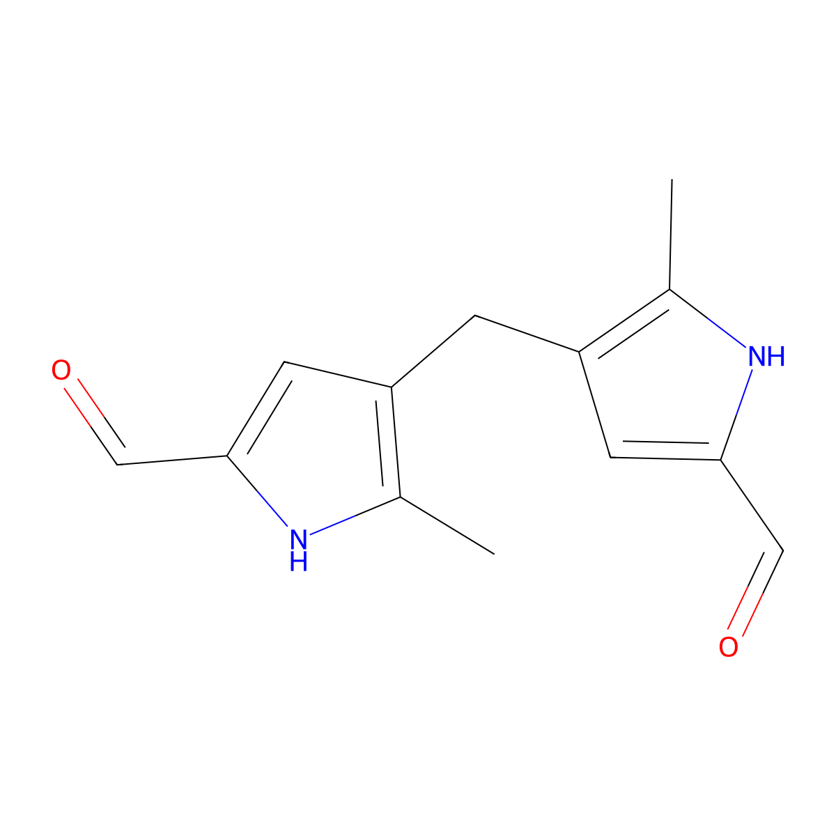 4,4'-Methylenebis(5-methyl-1H-pyrrole-2-carbaldehyde) molecular structure, CAS 511529-30-9