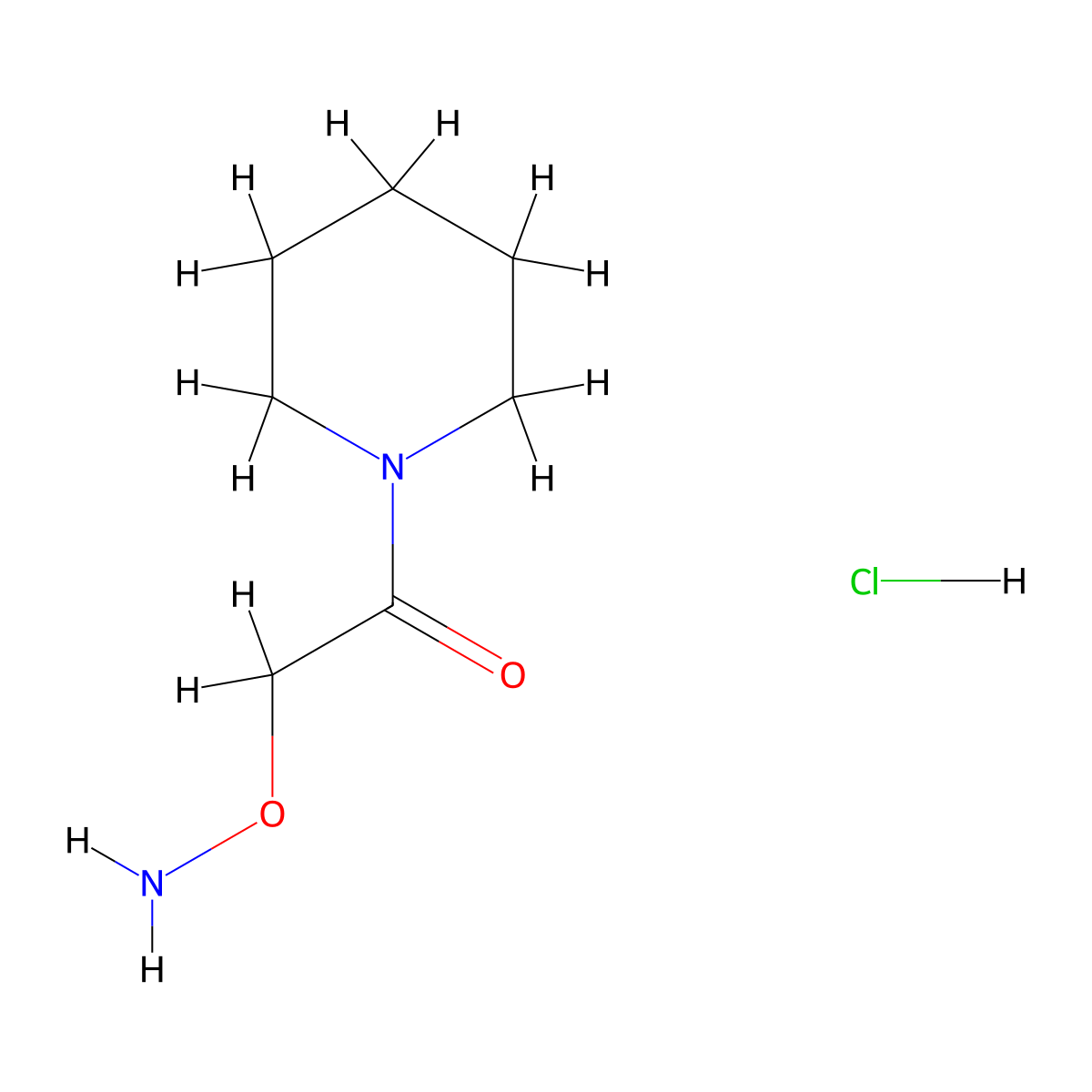 1-[(Aminooxy)acetyl]-piperidine monohydrochloride molecular structure, CAS 511531-59-2